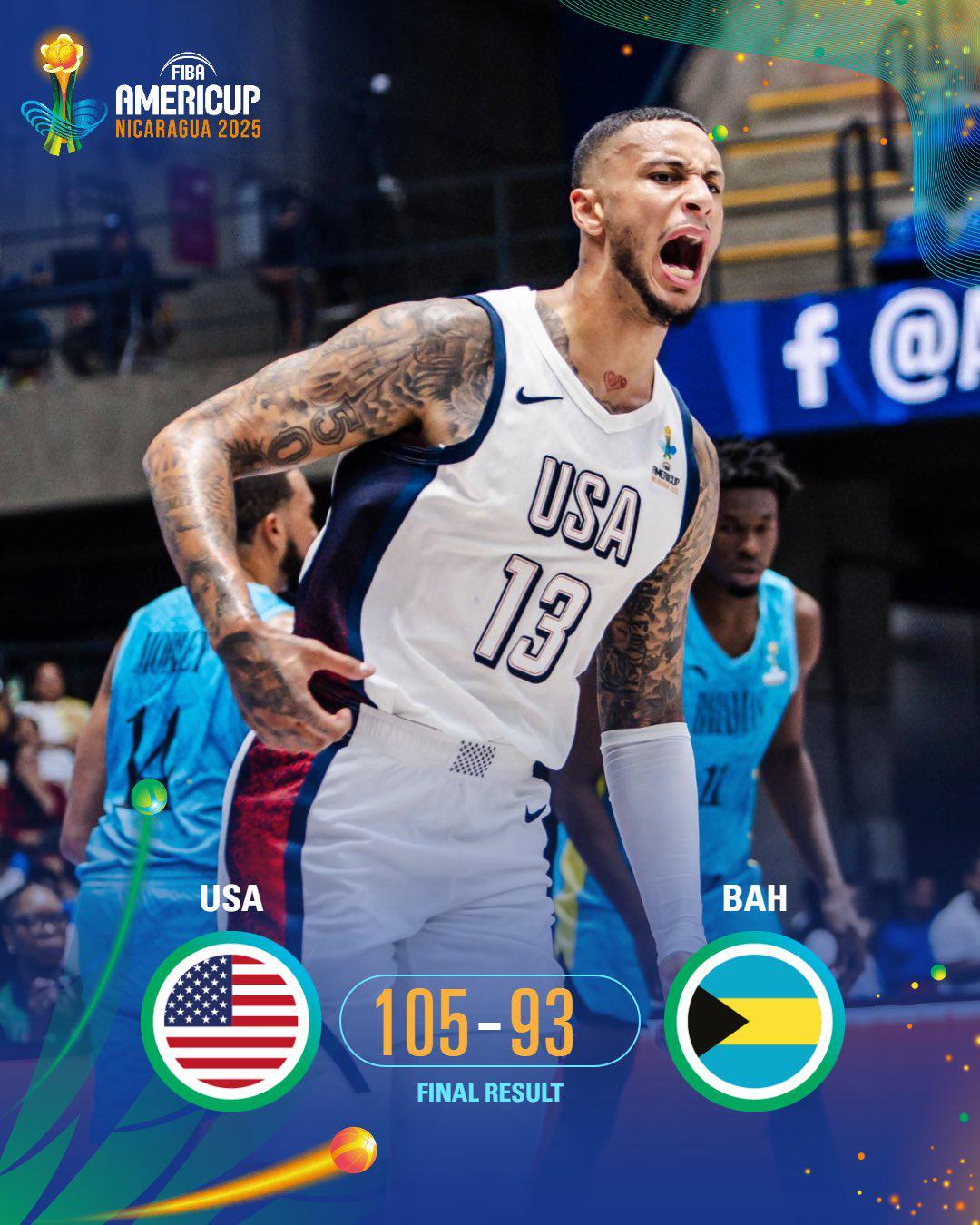 开云体育在线-美洲杯：美国105-93巴哈马，活塞旧将加洛韦砍下14分