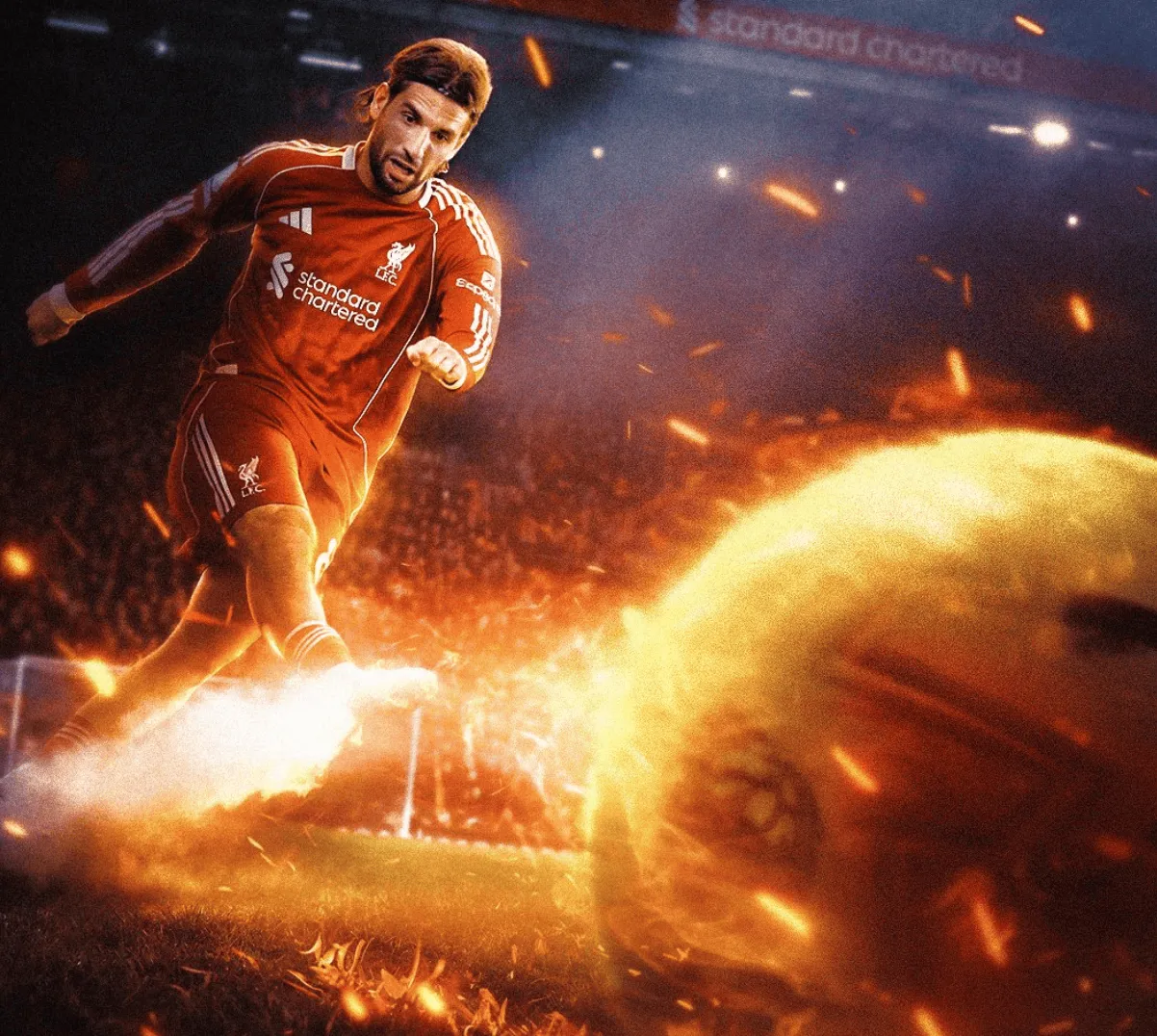 开云体育平台-索博单季英超4次任意球破门创红军纪录，距小贝英超纪录1球